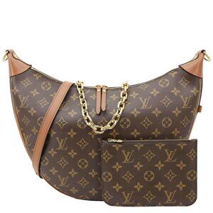 Louis Vuitton  Loop Monogram Reverse Canvas Hobo Bag Brown
